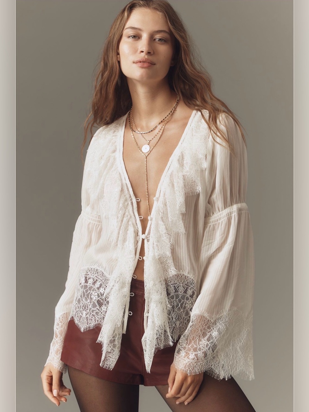 Anthropologie lace blouse